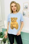 144764 B Yaka Baskili Tshirt